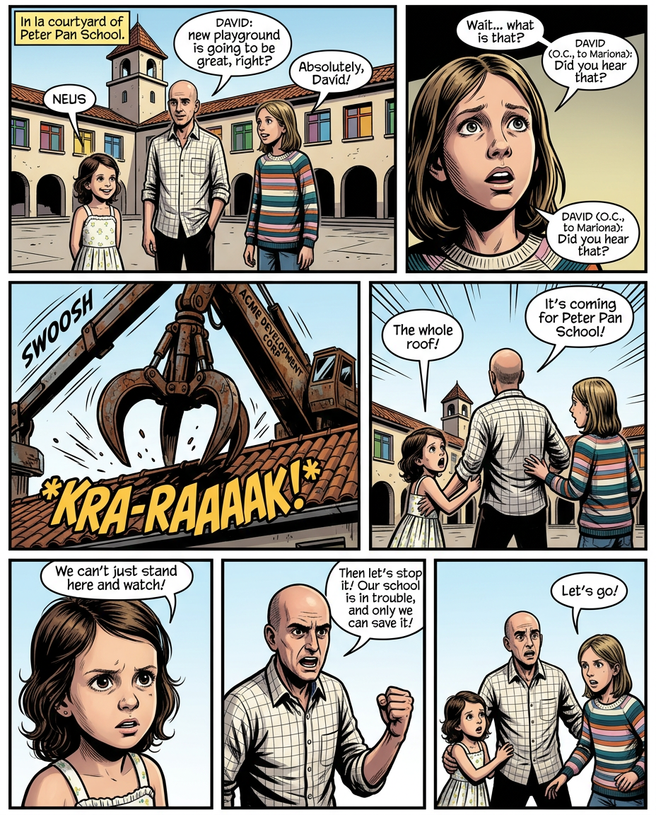 Comic para Colorear Personalizado página de muestra
